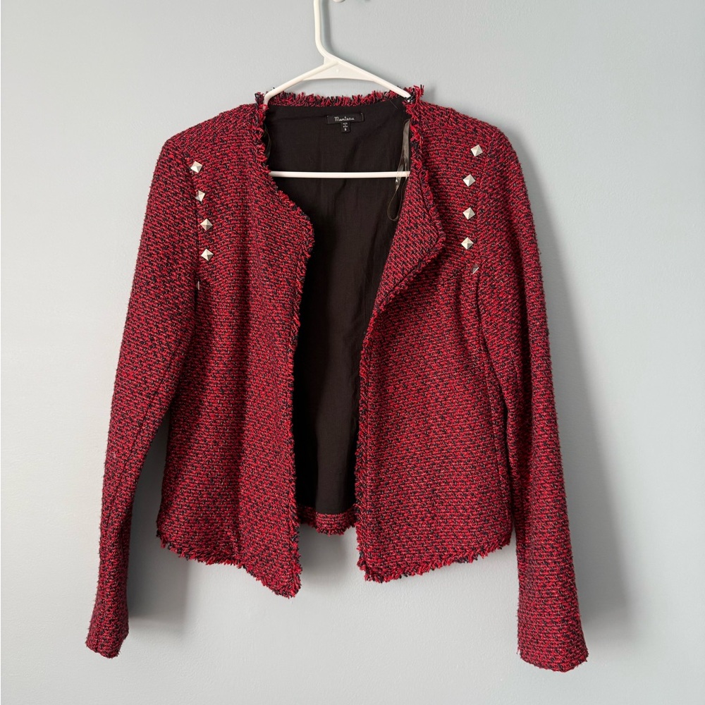 Monteau Red Textured Blazer